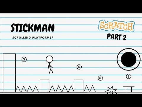Scratch Tutorial | Stickman Scrolling Platformer(PART 2)| Scrolling Platformer Tutorial| Scratch 3.0
