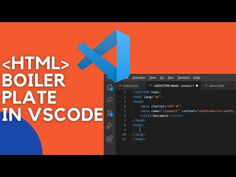 How to get HTML boiler plate in VS Code