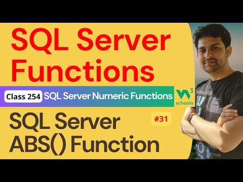 SQL Server Functions | SQL Server Numeric Functions - SQL Server ABS() Function #31 | 254. W3Schools