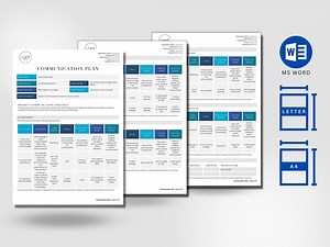Communication Plan Template | Project Management | MS Word | Instant Download | Document Business Process | Project Communication Strategy - Etsy