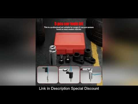 5pcs Oxygen Sensor Wrench Kit for Automotive O2 Socket Removal Install Offset Vacuum Sensor Socket T