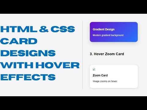 Stunning HTML & CSS Card Designs with Hover Effects Web Design Tutorial