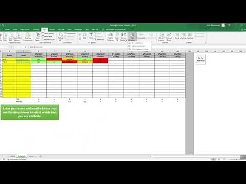 Meeting Scheduler Excel Template