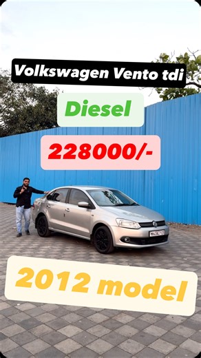 King Carzz🚘 on Instagram: "*King Carzz* Volkswagen Vento tdi 2012 model nov month Diesel engine Third owner 95k kms used Insurance lapsed Almost 70-% tyres Neat and clean interior No check lights No error code Mechanical super tight In scratch less condition Price - 228k fix For more pics and details contact me 7303609415 #trending #instagram #viral #kingcarzz #mumbai"