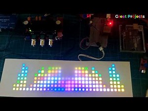 arduinoFFT with 8x32 WS2812 RGB Led Matrix 2x16Band