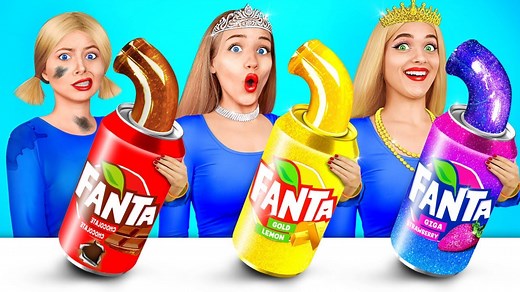 Rich vs Poor vs Giga Rich Food Challenge | Ratata