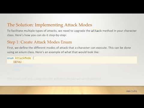 Creating Multi-attacks in a Turn-Based Fighting Game using Java
