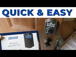 Schlage Keypad Security Deadbolt Install and Program