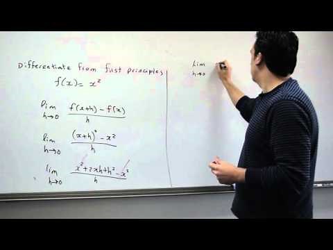 Engineering Mathematics - Calculus Lesson 1 Differentiation from First Principles