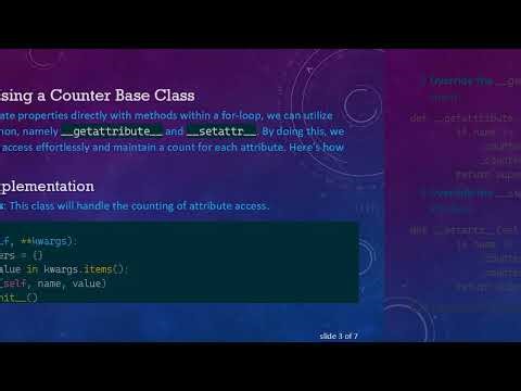 How to Dynamically Set Properties in a Python Class Using Counter Base