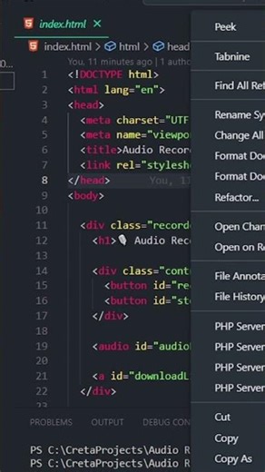 I built a browser-based audio recorder using pure HTML, CSS, and JavaScript 🎧