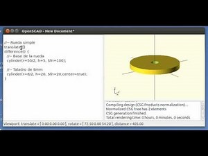 Micro-tutorial OpenScad 4: Taladros (4/14)