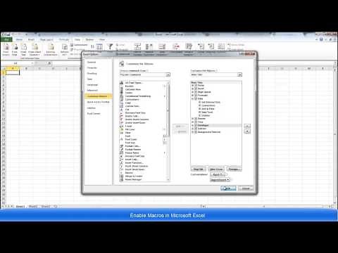 Enabling Macros in Excel