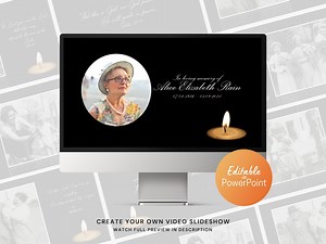 Funeral Slideshow Powerpoint Template, Funeral Video With Music, Celebration of Life Video Template With Music - Etsy