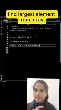Find the Largest Number in an Array | JavaScript Easy Problem (With and Without Function)