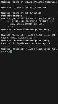ALTER TABLE in MySQL #mysql #mariadb #sql #databases #coding #programming