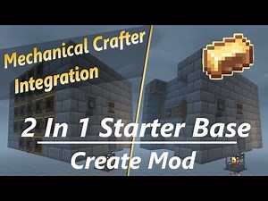 Ultimate 2 in 1 Starter Base in Minecraft with Create Mod | Schematic Download
