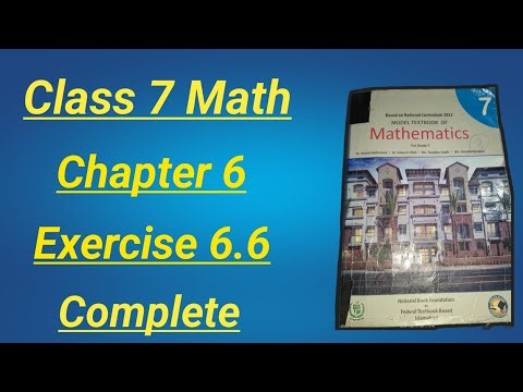 Class 7 Math Chapter 6 Exercise 6.6 Complete|| class 7 math unit 6 ex 6.6 complete