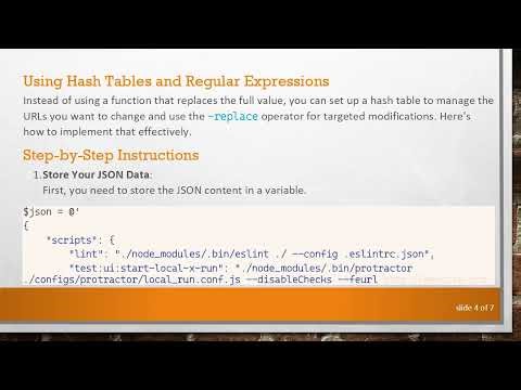 Change URL in Long JSON Values Using PowerShell