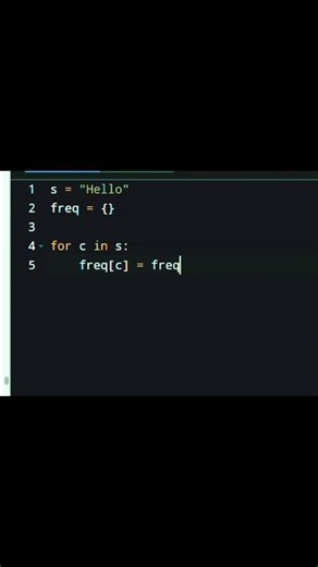 Frequency of Characters in Python (Easy Trick) 🔥#shorts #python #codewithrtech #codingshorts #viral