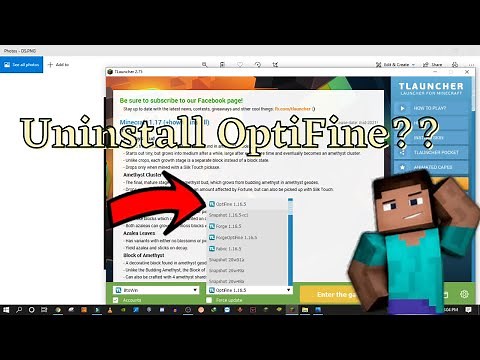 How to Delete/Uninstall OptiFine 1.16.5 in Minecraft Java Edition Tlauncher