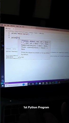 My First Python Program Print Hello World #python #helloworld #ai #pythonprogramming