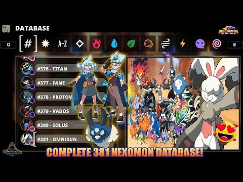 Nexomon Extinction: Complete Database All 381 Nexomon