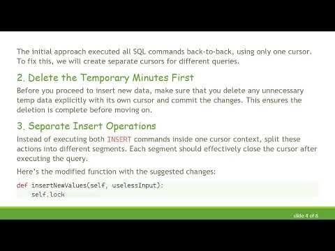 Resolving MySQL Connector's Commands Out of Sync Error in Python
