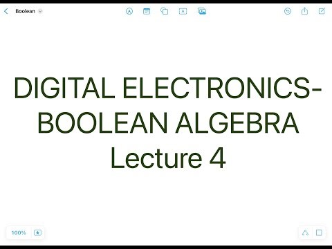 Digital Electronics Lecture 4: Boolean Algebra, De Morgan’s Theorem