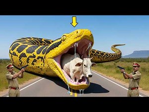 loyal dog and alpha rescue team save mother cow and calf from massive snake attack 🐕🐍