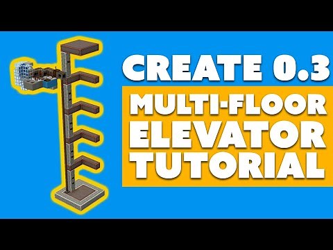 Minecraft Create Mod Multi-Floor Elevator Tutorial (Easy)