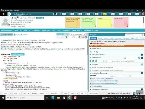 eClinical Works Tutorial: Progress Note overview