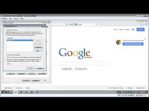 Change Internet Explorer language settings