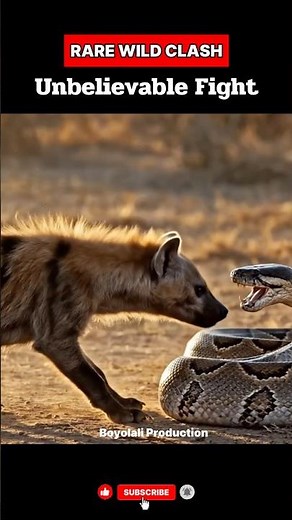 Python vs Hyena ‼️ A Battle You’ve Never Seen Before #pyton #hyena