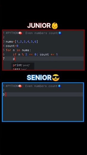 You MUST Know This Python 🐍Trick! 🔥 Even Number Count #yt #shortsfeed #ytshorts #coding #viral #java