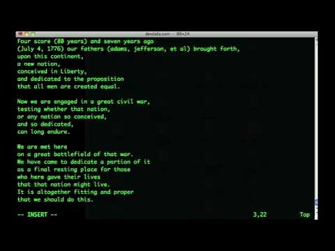 The vi Editor - Lesson 3 - Inserting Text