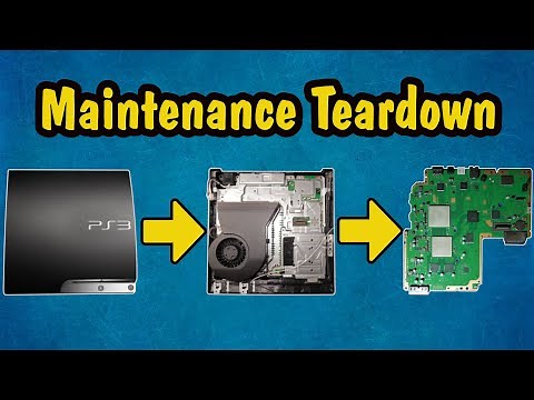 How to Open a PS3 Slim to Replace Thermal Paste, Change Battery, & Clean Dust | disassembly teardown