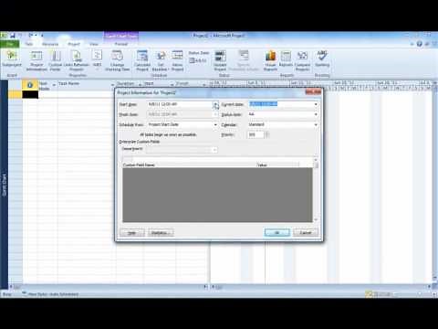Set Up a Project - MS Project 2010 Tutorial