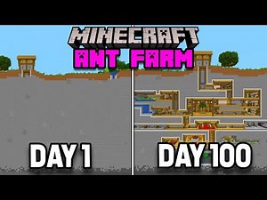 I Survived 100 Days In a Minecraft ANT FARM (Here's What Happened) Part 1