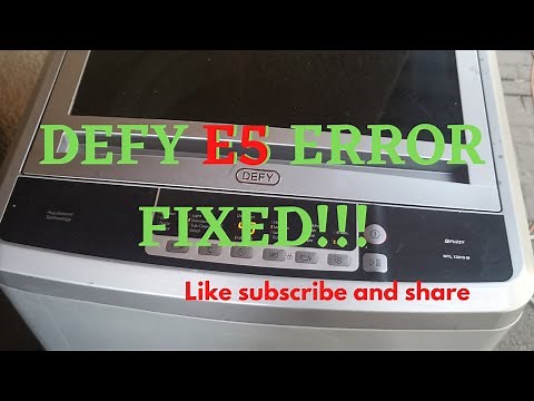 DEFYWASHING MACHINE E5 ERROR FIXED!!!!