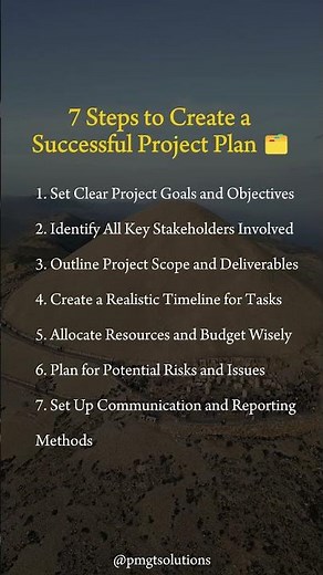 7 Steps To Create Successful Project Management Plan