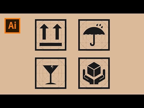 Packaging Symbols Icon Design Using Grid - Illustrator Tutorial