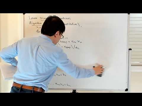Forward and backward substitution for lower and upper triangular matrices