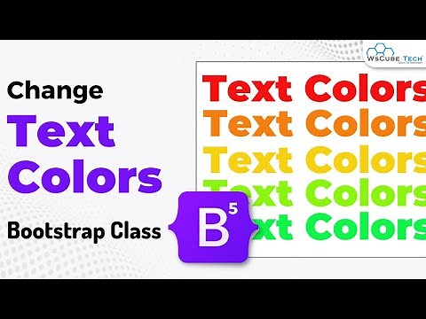 How to Change Text Color Class in Bootstrap 5 | Bootstrap 5 Tutorial