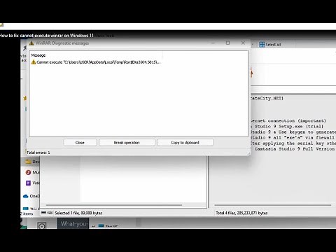 How to fix cannot execute winrar on Windows 11 Message