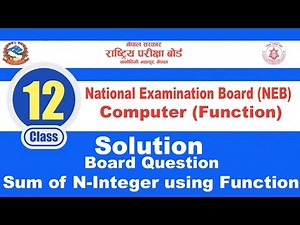 NEB Class 12 computer model question solution