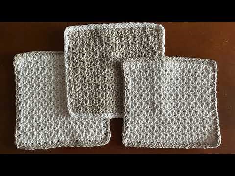 How to Make a Crocheted Edging on a Dish Cloth - Step by Step Tutorial...