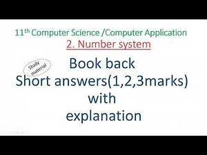 11th computer science chapter 2|number system |book back answers