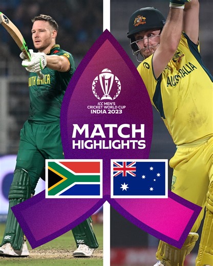 1.4M views · 21K reactions | #OnThisDay last year, Australia overcame South Africa's fight in a low-scoring thriller at Eden Gardens to book a place in the #CWC23 Final  Re-live the action  | ICC - International Cricket Council | Facebook