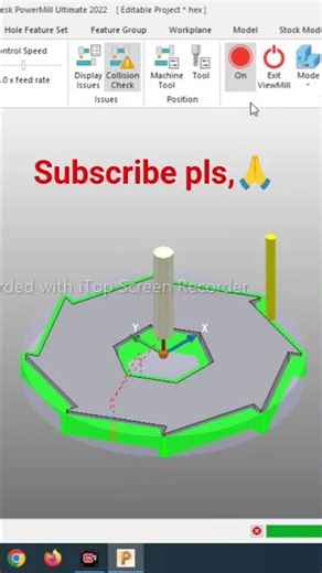 Autodesk powermill #viralvideo#solidworks#shortvideo#cad#viral#cnc#3dprinting#vmcprogramming#hexagon